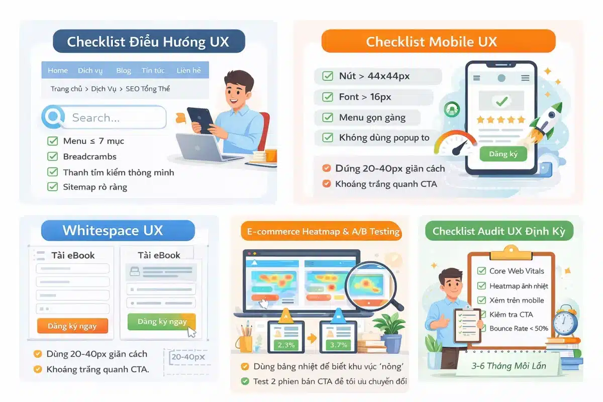 UX L&agrave; G&igrave;? Hướng Dẫn Tối Ưu Trải Nghiệm Người D&ugrave;ng To&agrave;n Diện Cho SEO 2026