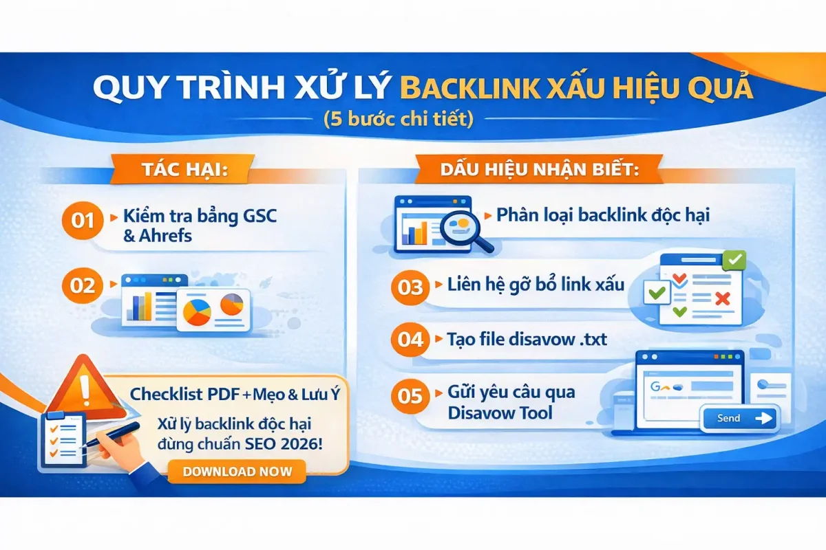 Quy trình xử lý backlink