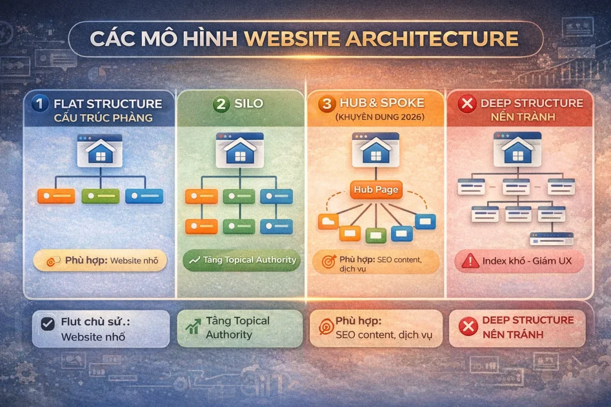 Các mô hình Website Architecture (và khi nào dùng)