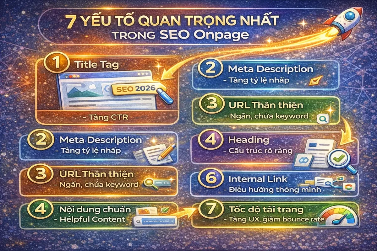 7 yếu tố quan trọng nhất trong SEO Onpage