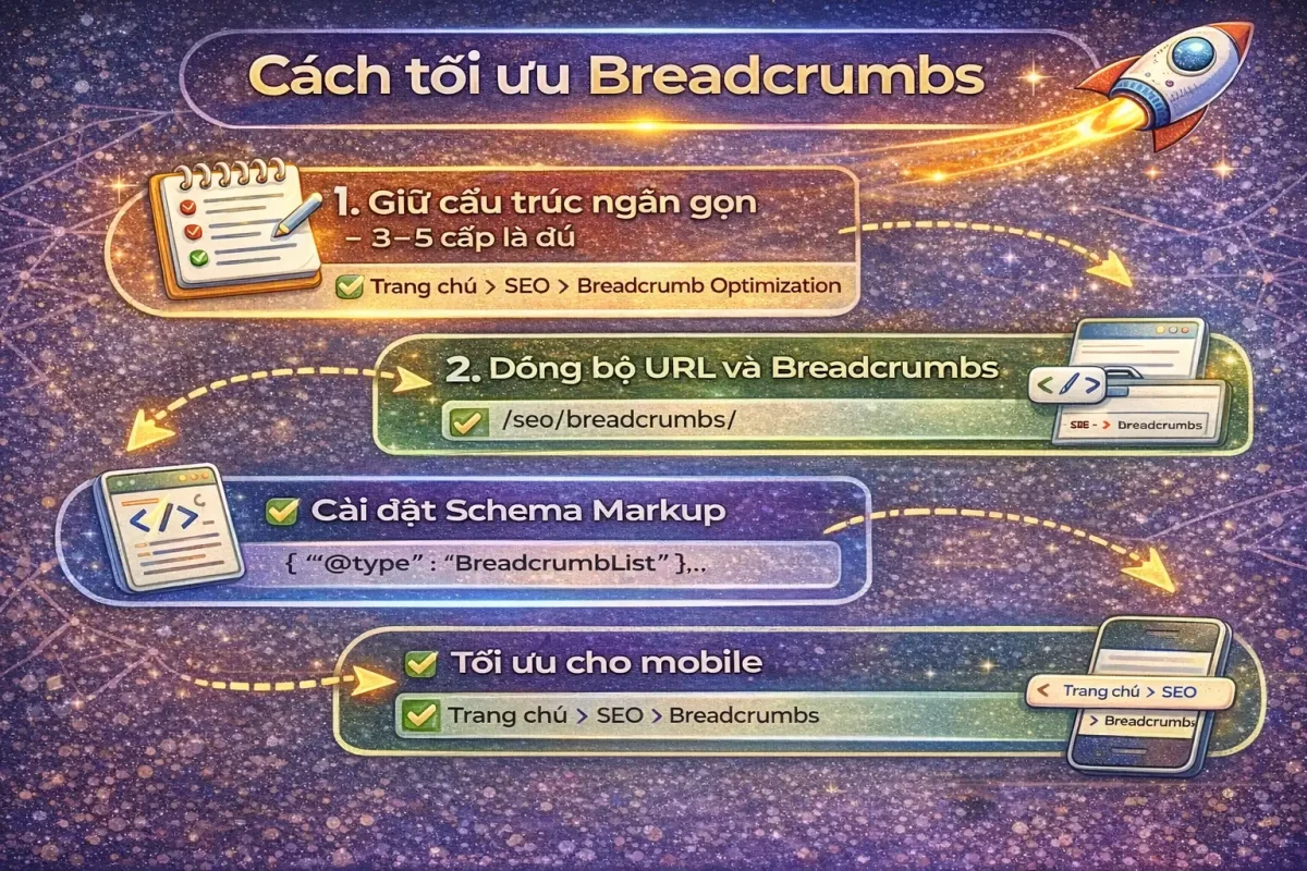 Cách tối ưu Breadcrumbs chuẩn SEO
