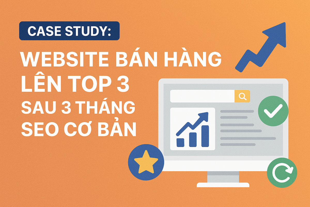 Case study: Website bán hàng lên top 3 sau 3 tháng SEO cơ bản