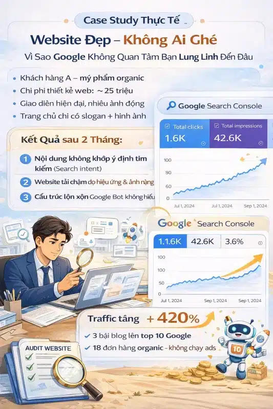 Tại sao website đẹp m&agrave; kh&ocirc;ng c&oacute; kh&aacute;ch?