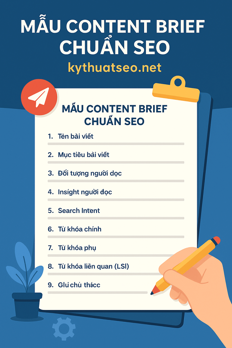 Content Brief SEO: Template Khóa Owner URL, Evidence Và Tiêu Chí Duyệt