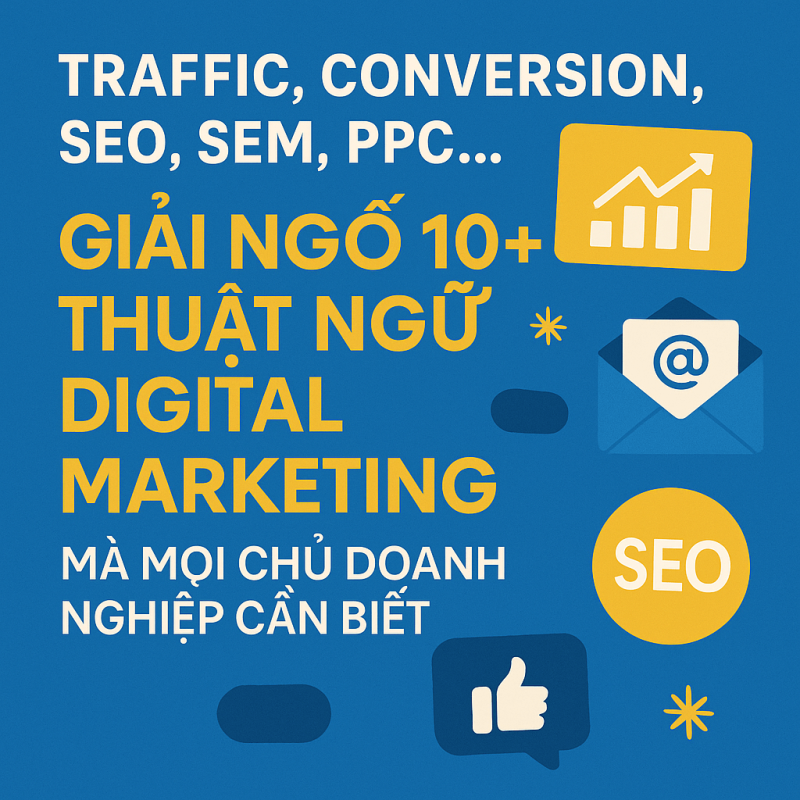 Traffic, Conversion, SEO, SEM, PPC&#8230; 10+ Thuật Ngữ Digital Marketing