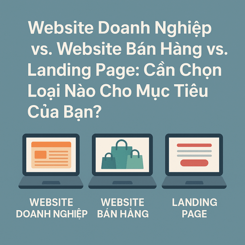 Website Doanh Nghiệp vs. Website Bán Hàng vs. Landing Page