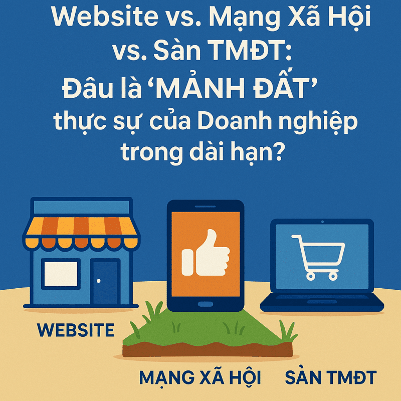Website vs. Mạng Xã Hội vs. Sàn TMĐT: Đâu là ‘Mảnh Đất’ thực sự của Doanh nghiệp trong dài hạn?