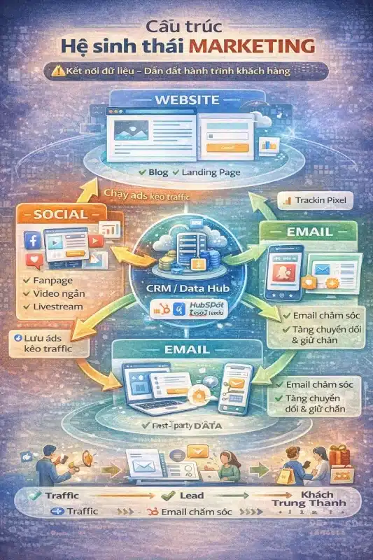 Hệ Sinh Thái Marketing: Cách Doanh Nghiệp Biến Kênh Truyền Thông Thành Một “Bánh Răng” Tăng Trưởng