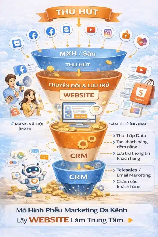 Website vs. Mạng X&atilde; Hội vs. S&agrave;n TMĐT: Đ&acirc;u l&agrave; ‘Mảnh Đất’ thực sự của Doanh nghiệp trong d&agrave;i hạn?