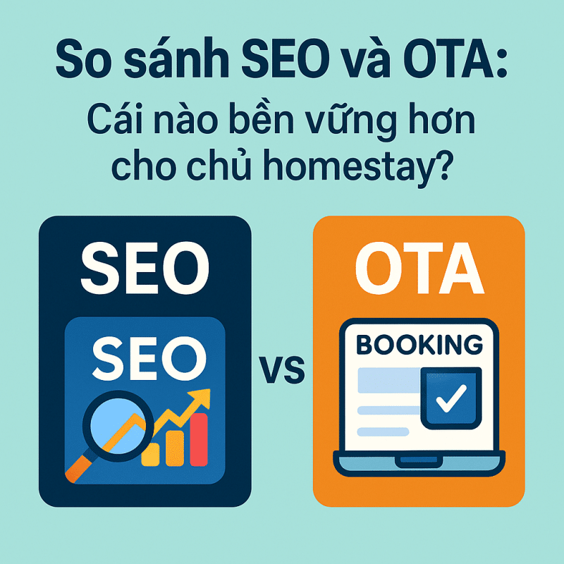 So sánh SEO và OTA: Cái nào bền vững hơn cho chủ homestay?
