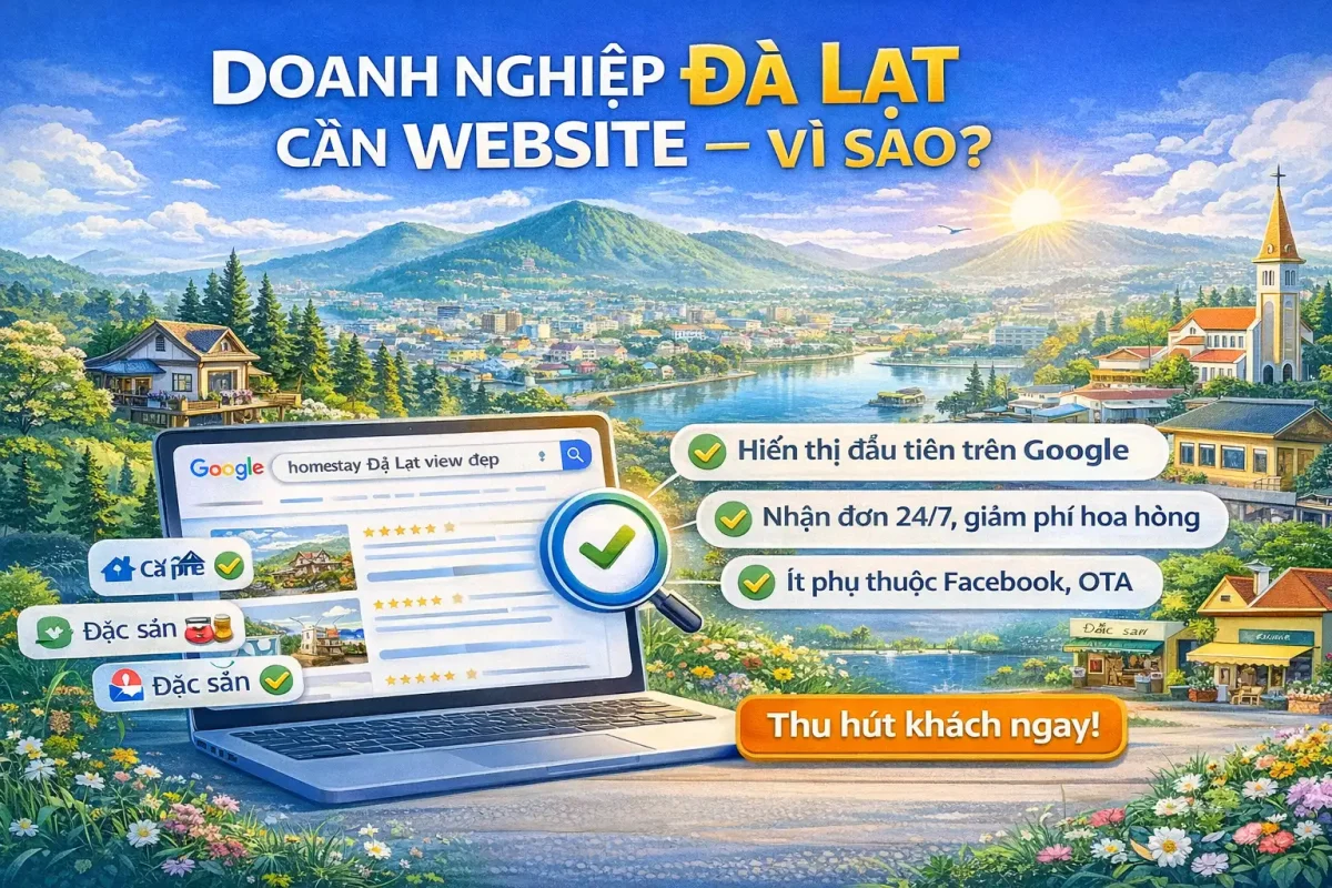 Doanh nghiệp Đà lạt cần website