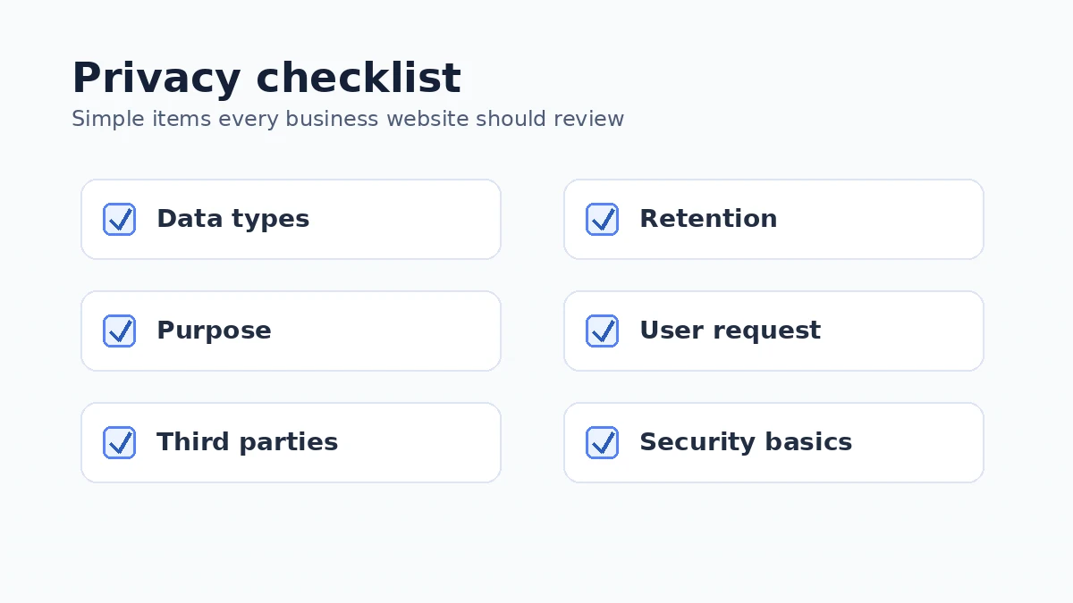 Checklist chính sách bảo mật website cập nhật 2026