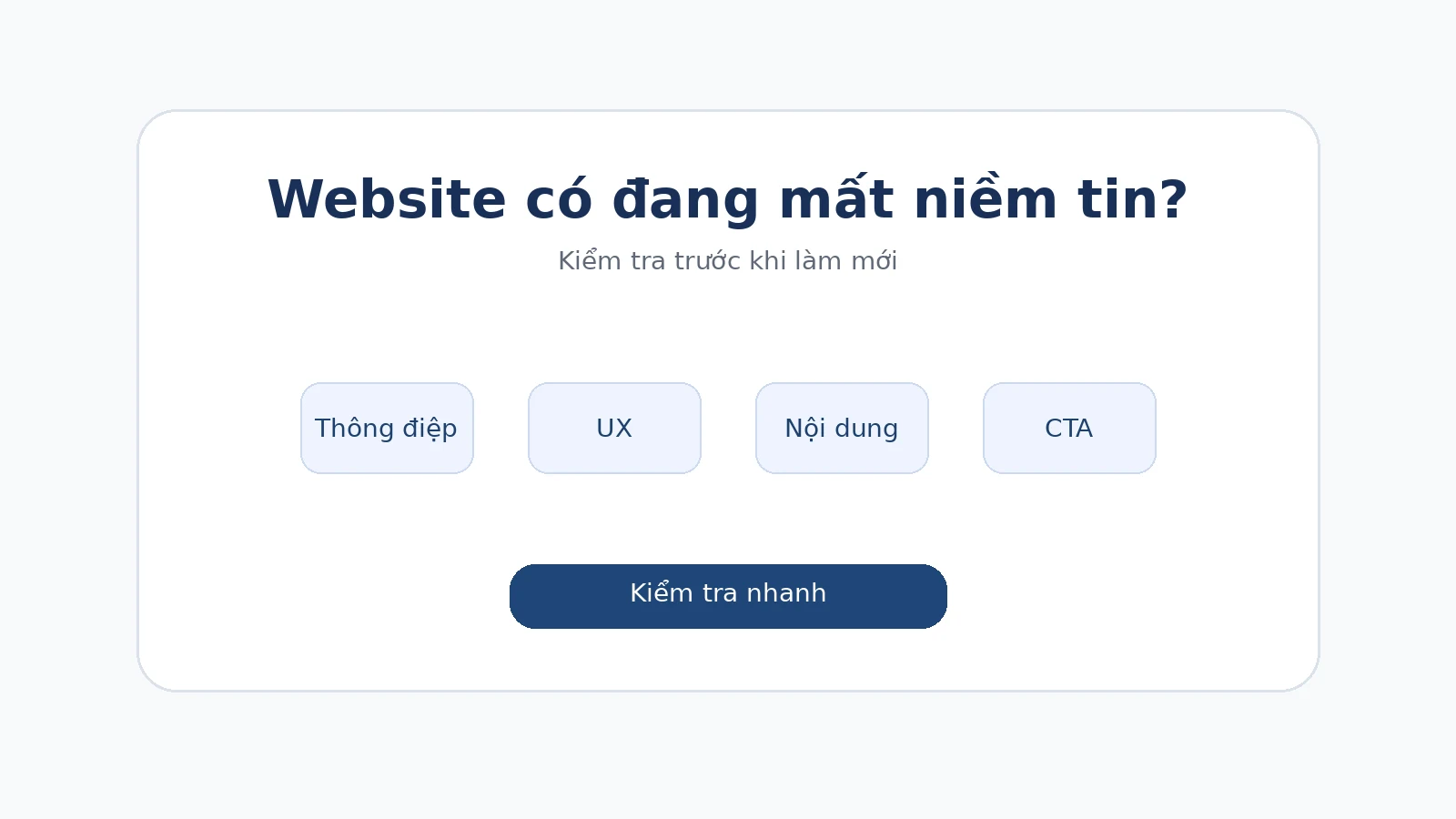Checklist audit thông điệp, bằng chứng, hình ảnh và trải nghiệm thương hiệu