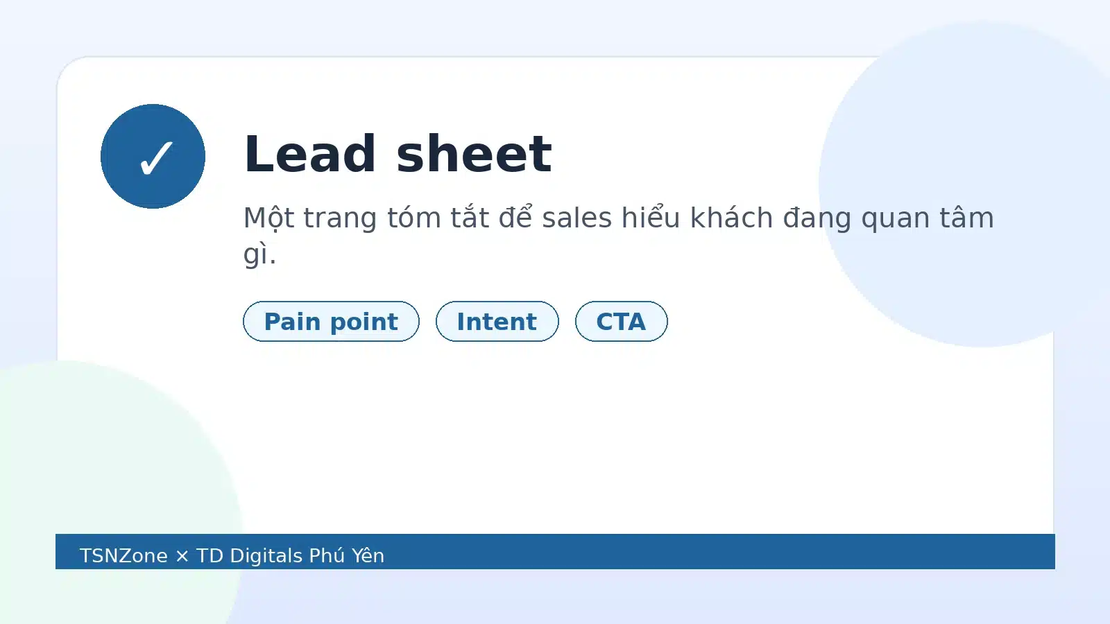 Phiếu chuyển giao ngữ cảnh từ marketing sang sales