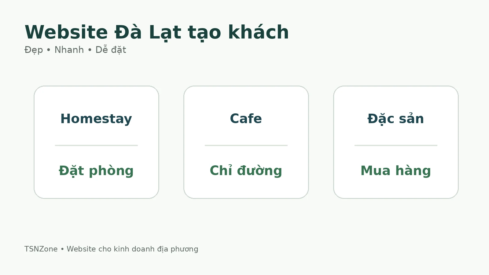 Thiết kế website tại Đà Lạt theo mô hình homestay, tour, cafe và đặc sản