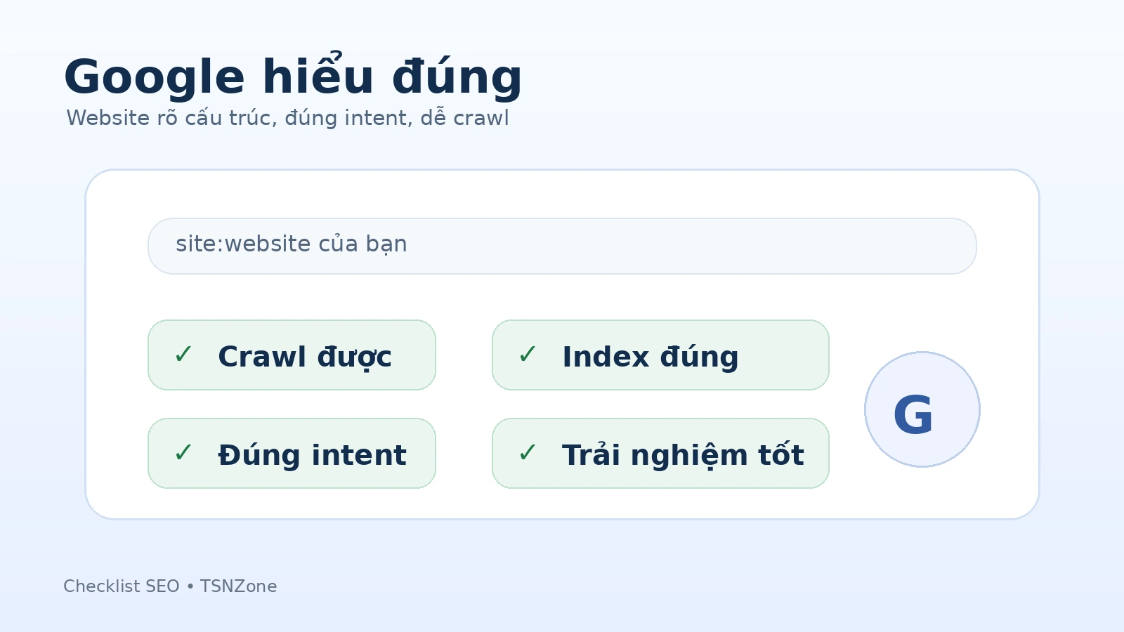 Checklist audit SEO theo crawl render index và nội dung