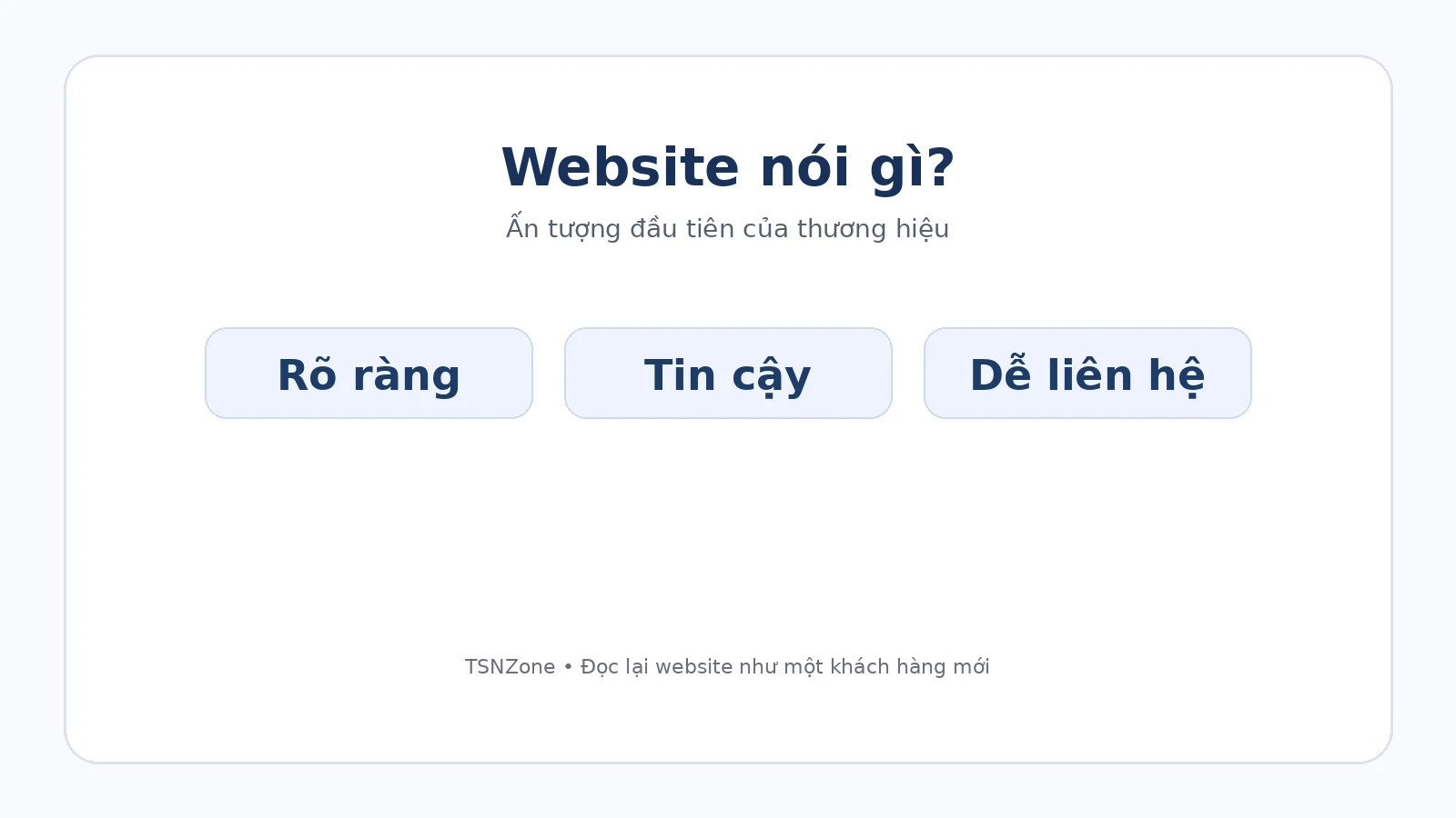 Website thương hiệu thể hiện thông điệp, bằng chứng và trải nghiệm