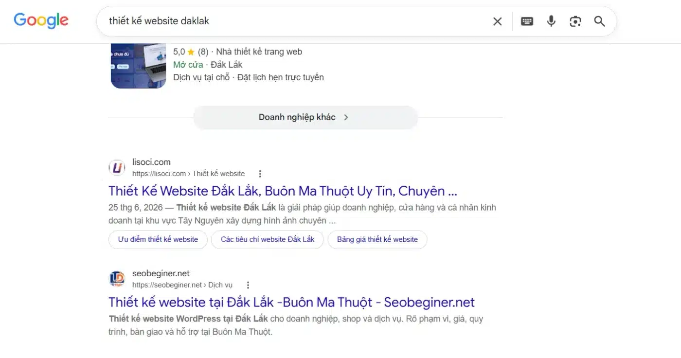 thiết kế website daklak seobeginer